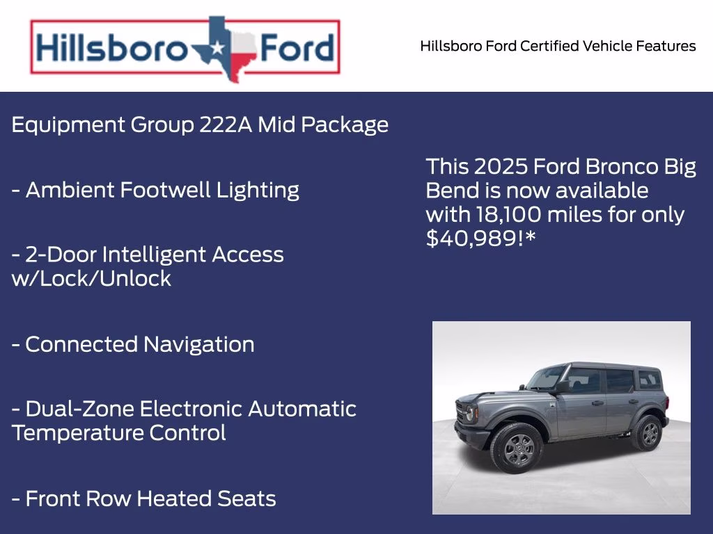 2025 Carbonized Gray Metallic Ford Bronco Big Bend 4X4 SUV