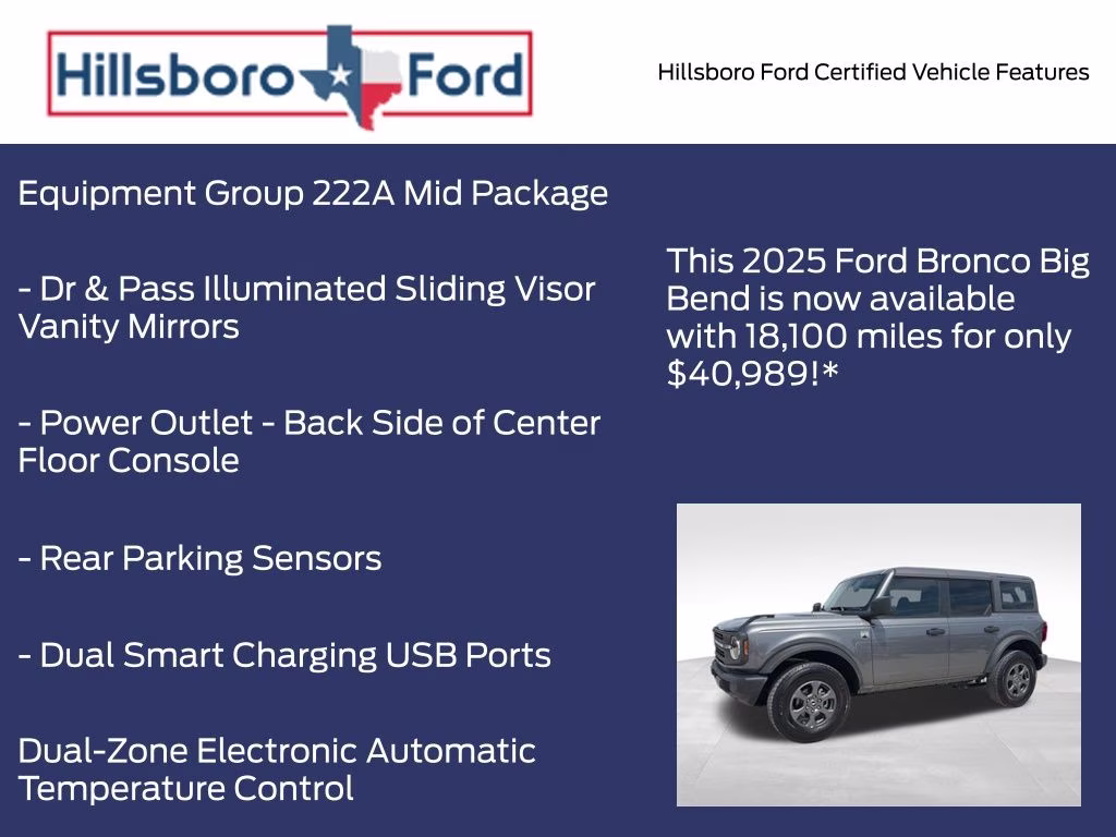 2025 Carbonized Gray Metallic Ford Bronco Big Bend 4X4 SUV