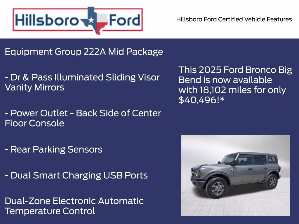 2025 Carbonized Gray Metallic Ford Bronco Big Bend 4X4 SUV