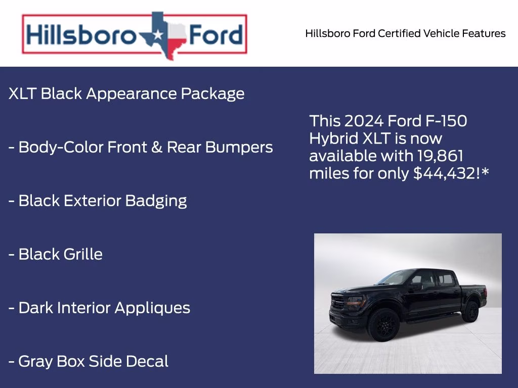 2024 Agate Black Metallic Ford F-150 XLT 4X4 Truck