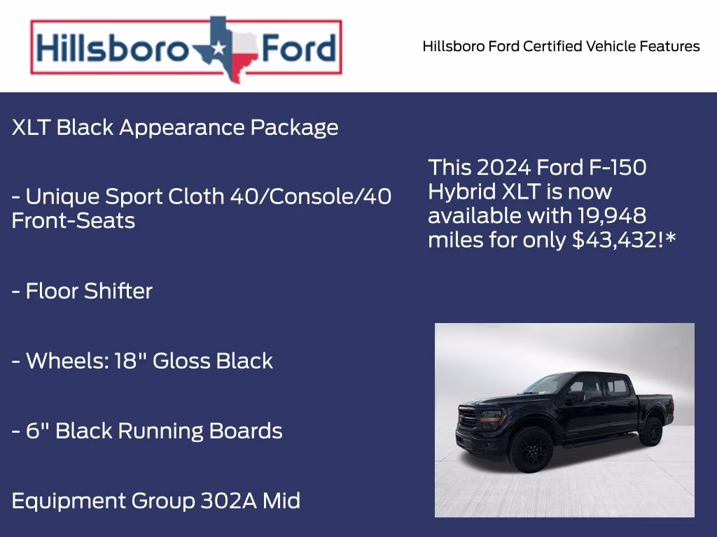 2024 Agate Black Metallic Ford F-150 XLT 4X4 Truck
