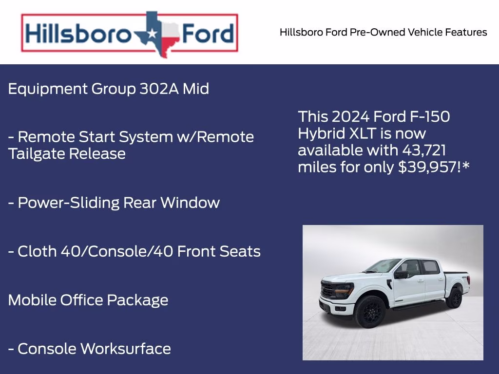 2024 Oxford White Ford F-150 XLT 4X4 Truck