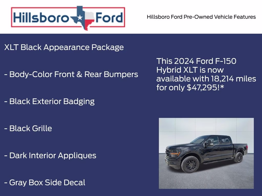 2024 Agate Black Metallic Ford F-150 XLT 4X4 Truck