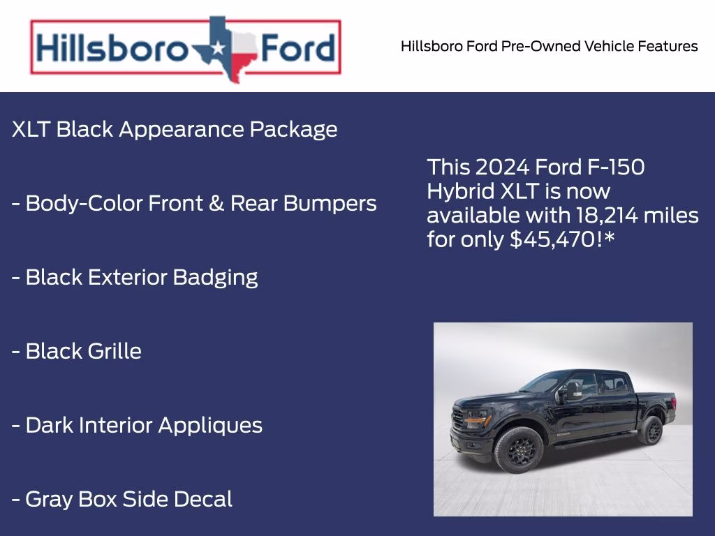 2024 Agate Black Metallic Ford F-150 XLT 4X4 Truck