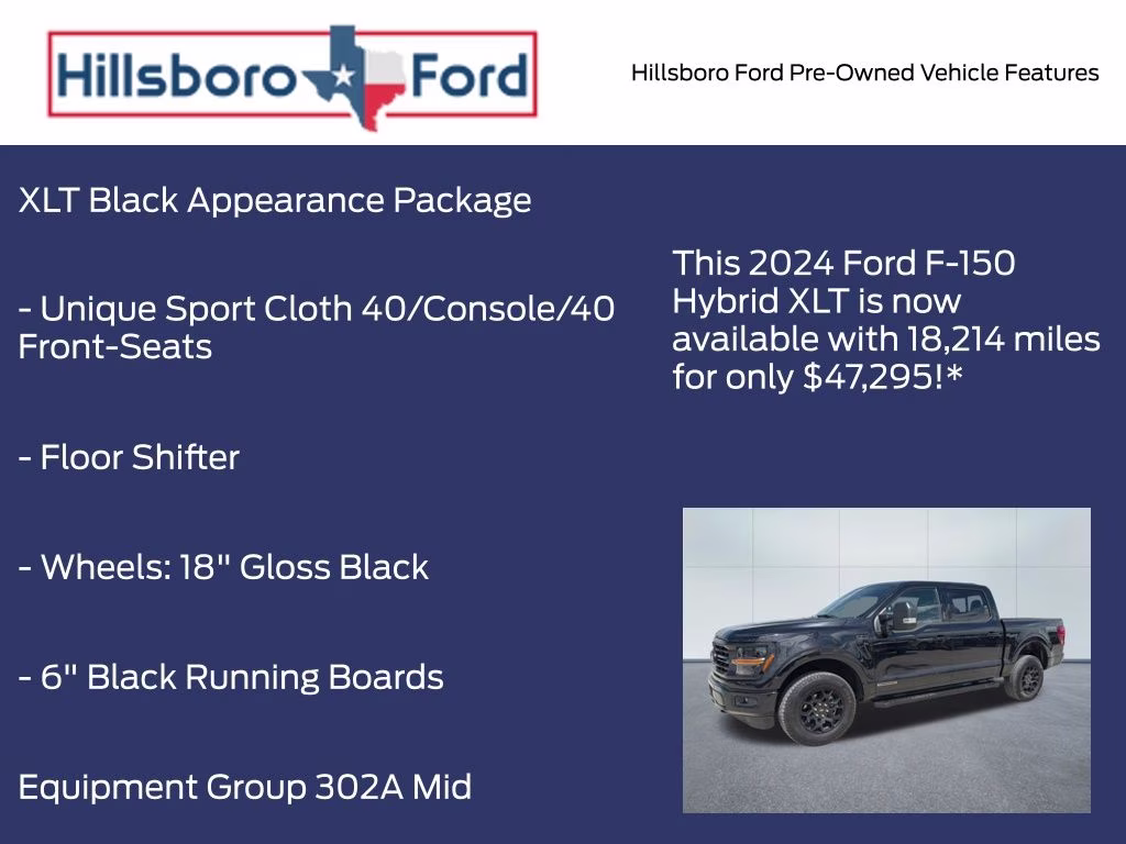 2024 Agate Black Metallic Ford F-150 XLT 4X4 Truck