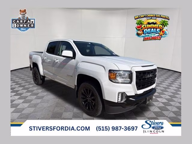 2022 Summit White GMC Canyon Elevation 4X4 Truck