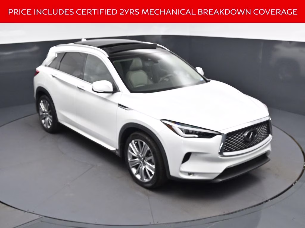 2023 White INFINITI QX50 Sensory AWD SUV