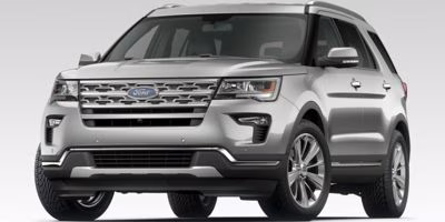 2018 White Platinum Clearcoat Metallic Ford Explorer Limited FWD SUV
