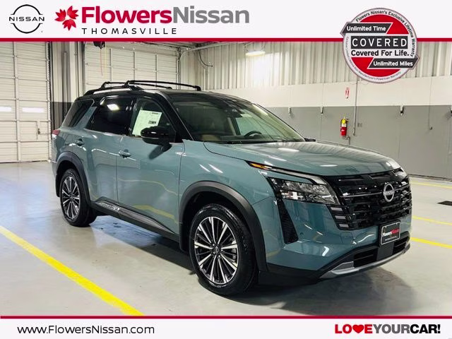 2026 Baltic Teal/Super Black Nissan Pathfinder Platinum FWD SUV