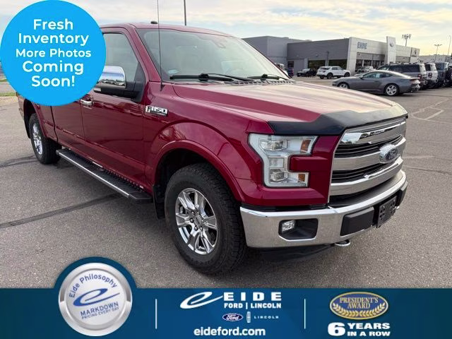 2016 Ruby Red Metallic Tinted Clearcoat Ford F-150 Lariat 4X4 Truck