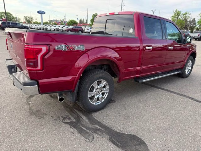 2016 Ruby Red Metallic Tinted Clearcoat Ford F-150 Lariat 4X4 Truck