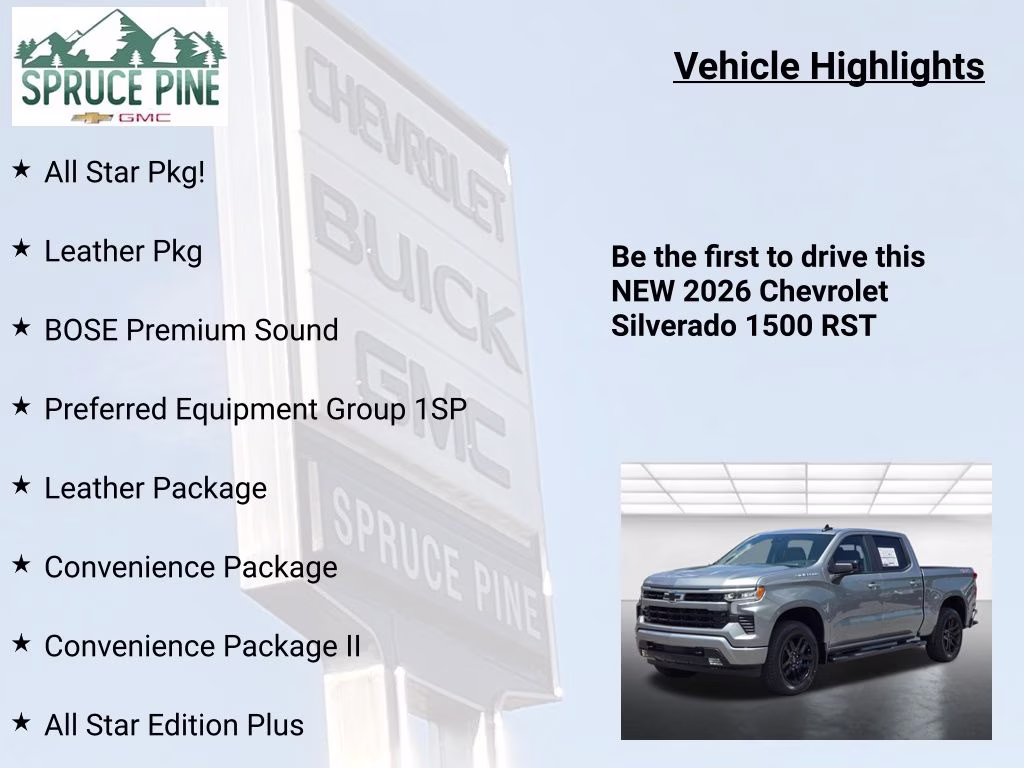 2026 Sterling Gray Metallic Chevrolet Silverado 1500 RST 4X4 Truck