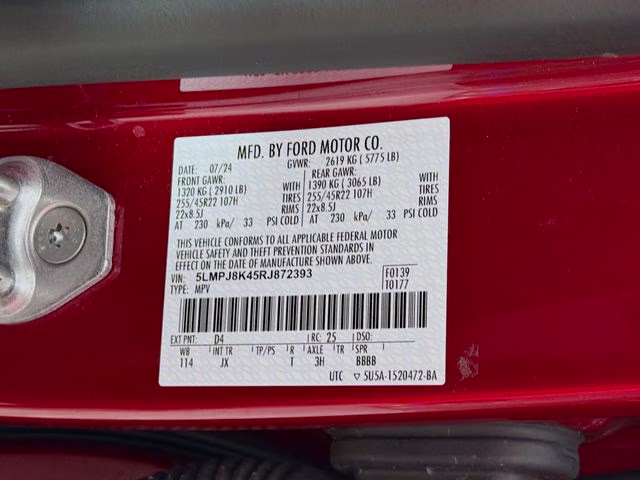 2024 Red Carpet Metallic Tinted Clearcoat Lincoln Nautilus Reserve AWD SUV