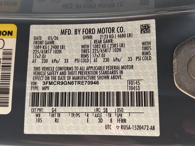 2026 Azure Gray Met Tri-Coat Ford Bronco Sport Heritage 4X4 SUV