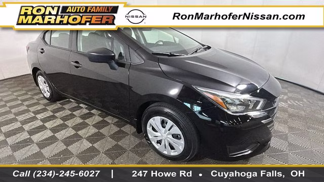 2025 Super Black Metallic Nissan Versa 1.6 S FWD Sedan