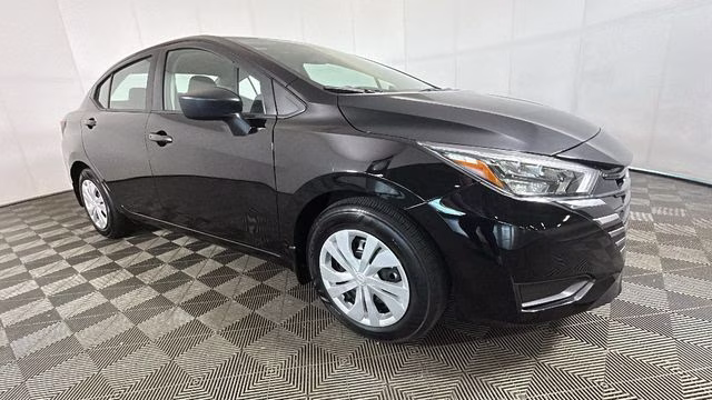 2025 Super Black Metallic Nissan Versa 1.6 S FWD Sedan