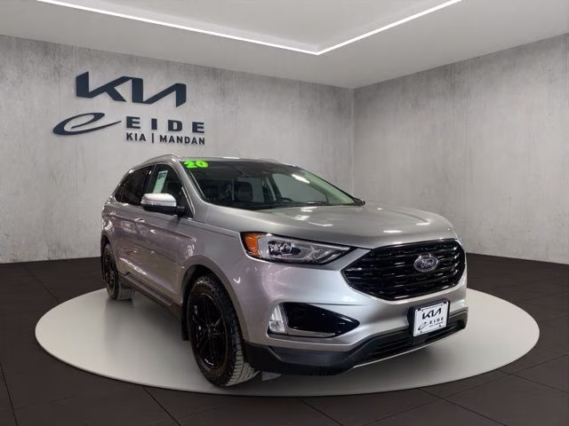 2020 Iconic Silver Metallic Ford Edge SEL AWD SUV