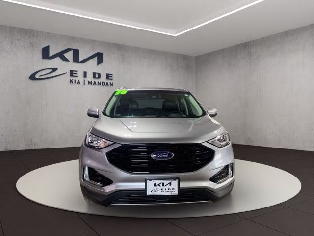 2020 Iconic Silver Metallic Ford Edge SEL AWD SUV