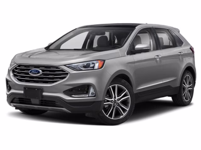 2019 Silver Ford Edge Titanium FWD SUV