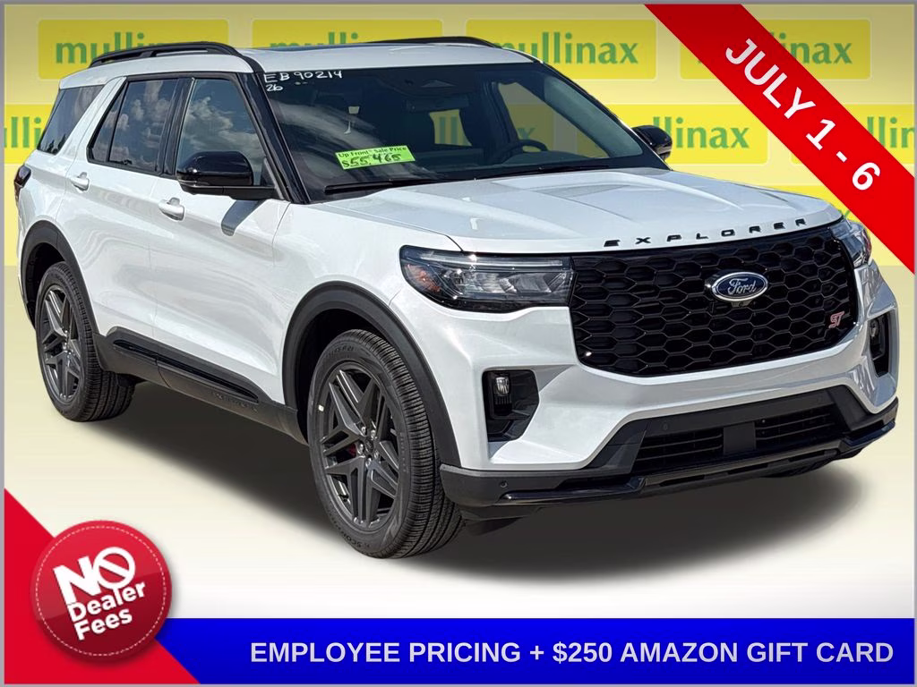 2026 Space White Metallic Ford Explorer ST 4X4 SUV