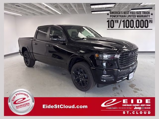 2026 Diamond Black Crystal Pearlcoat Ram 1500 Laramie Night Edition 4X4 Truck