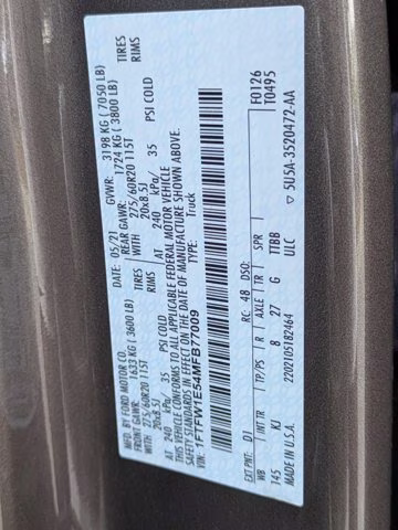 2021 Stone Gray Metallic Ford F-150 King Ranch 4X4 Truck