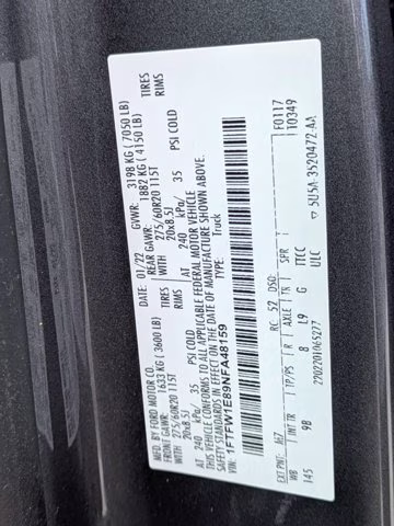 2022 Gray Metallic Ford F-150 Platinum 4X4 Truck