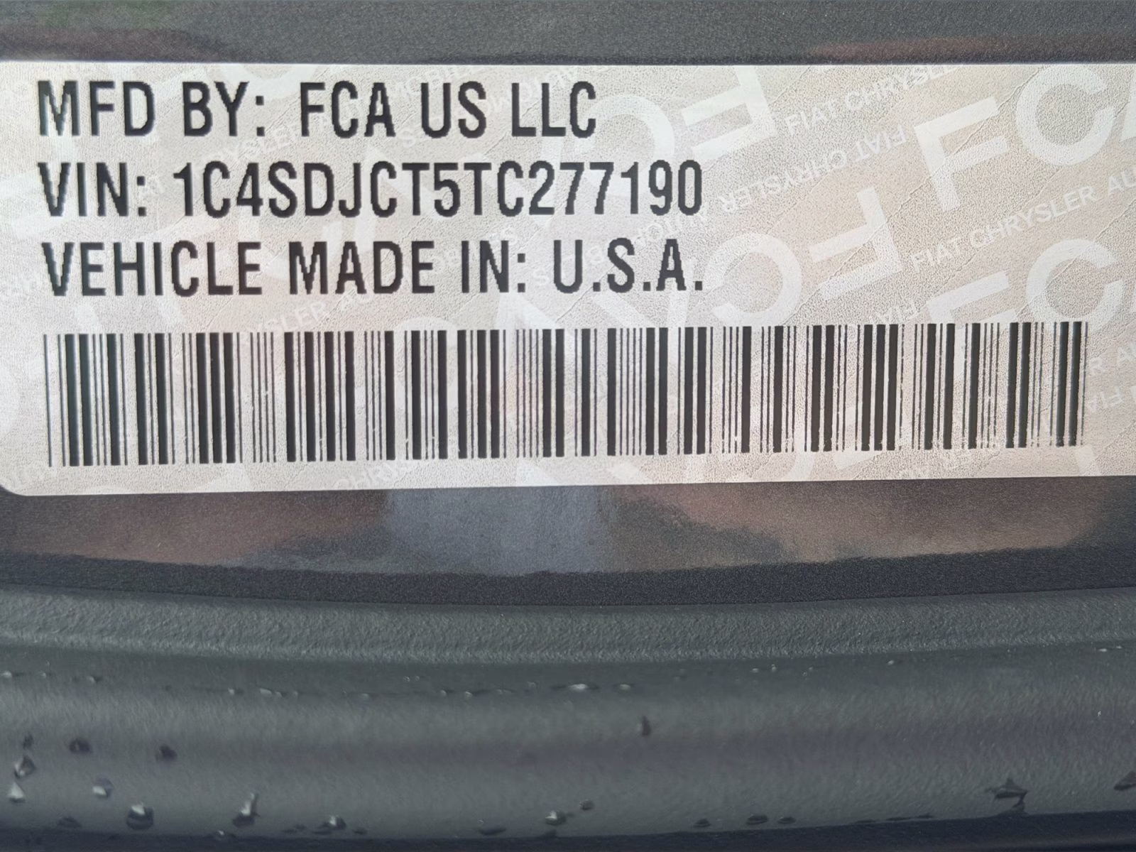 2026 DB Black Crystal Clearcoat Dodge Durango AWD SUV