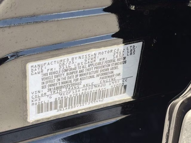 2025 Super Black Nissan Sentra S FWD Sedan