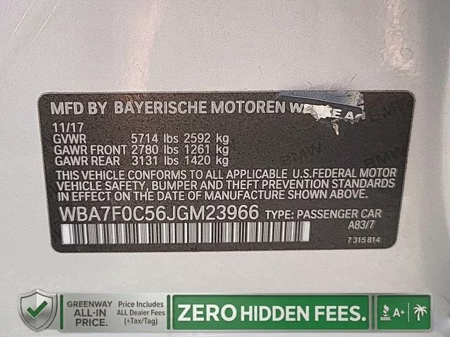 2018 Glacier Silver Metallic BMW 7 Series 750i RWD Sedan
