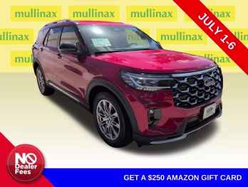 2026 Rapid Red Metallic Tinted Clearcoat Ford Explorer Platinum RWD SUV