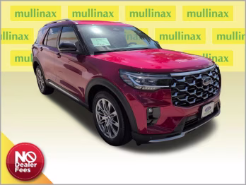 2026 Rapid Red Metallic Tinted Clearcoat Ford Explorer Platinum RWD SUV