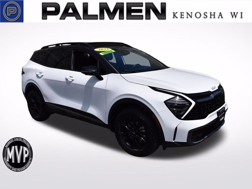2023 Glacier White Pearl/Ebony Black Roof Kia Sportage X-Pro Prestige AWD SUV