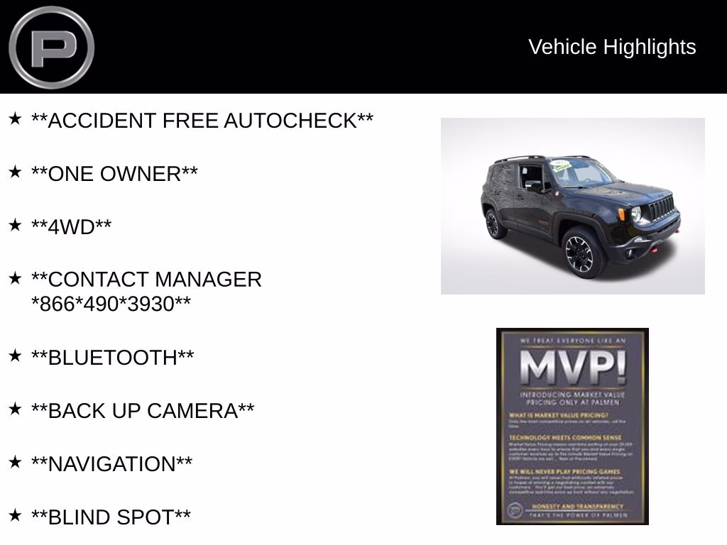 2023 Black Clearcoat Jeep Renegade Trailhawk 4X4 SUV
