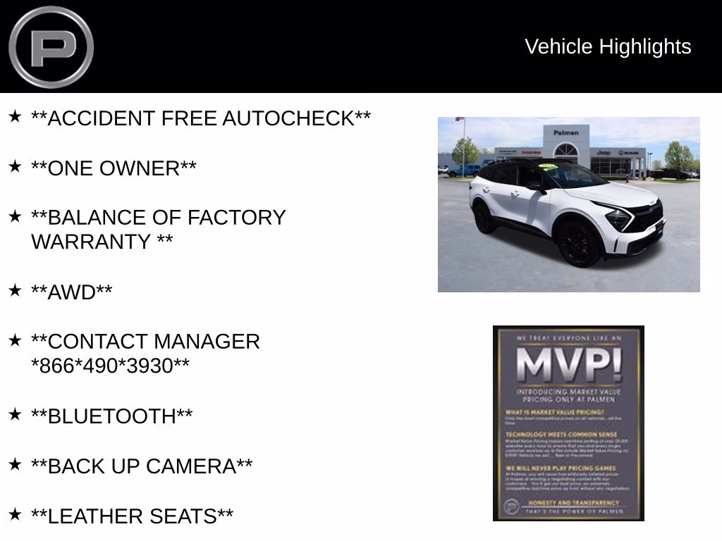 2023 Glacier White Pearl/Ebony Black Roof Kia Sportage X-Pro Prestige AWD SUV