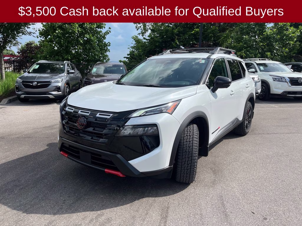 2026 Everest White Pearl Tricoat Nissan Rogue Rock Creek AWD SUV