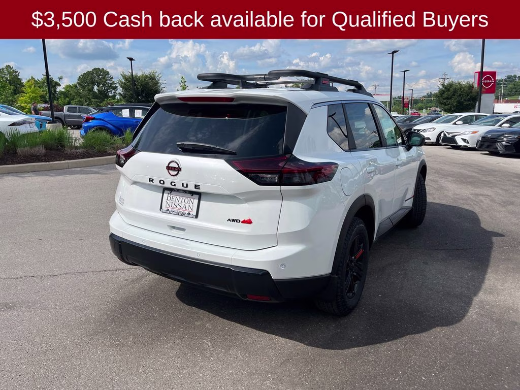 2026 Everest White Pearl Tricoat Nissan Rogue Rock Creek AWD SUV