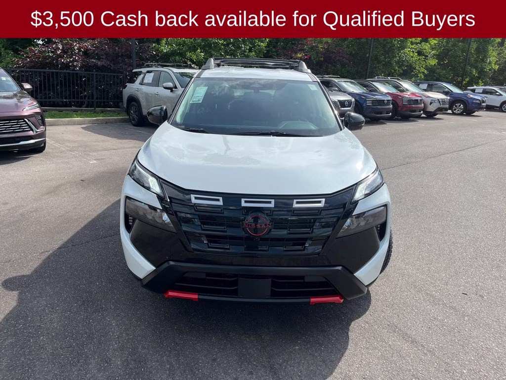 2026 Everest White Pearl Tricoat Nissan Rogue Rock Creek AWD SUV