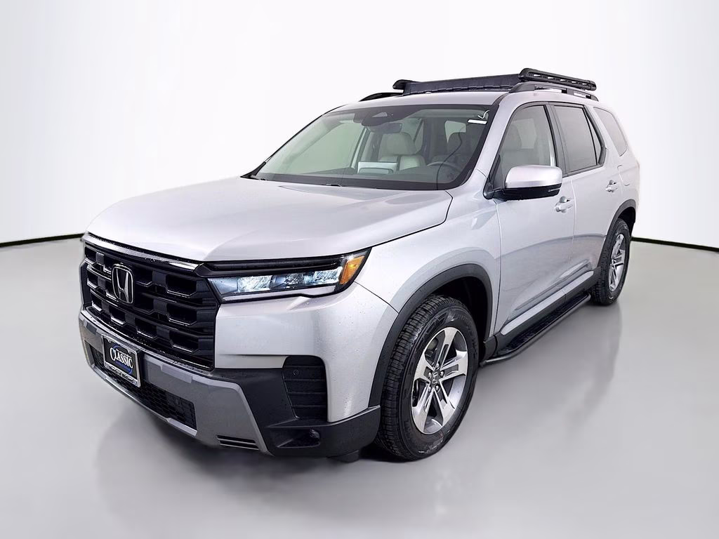 2026 Solar Silver Metallic Honda Pilot EX-L FWD SUV
