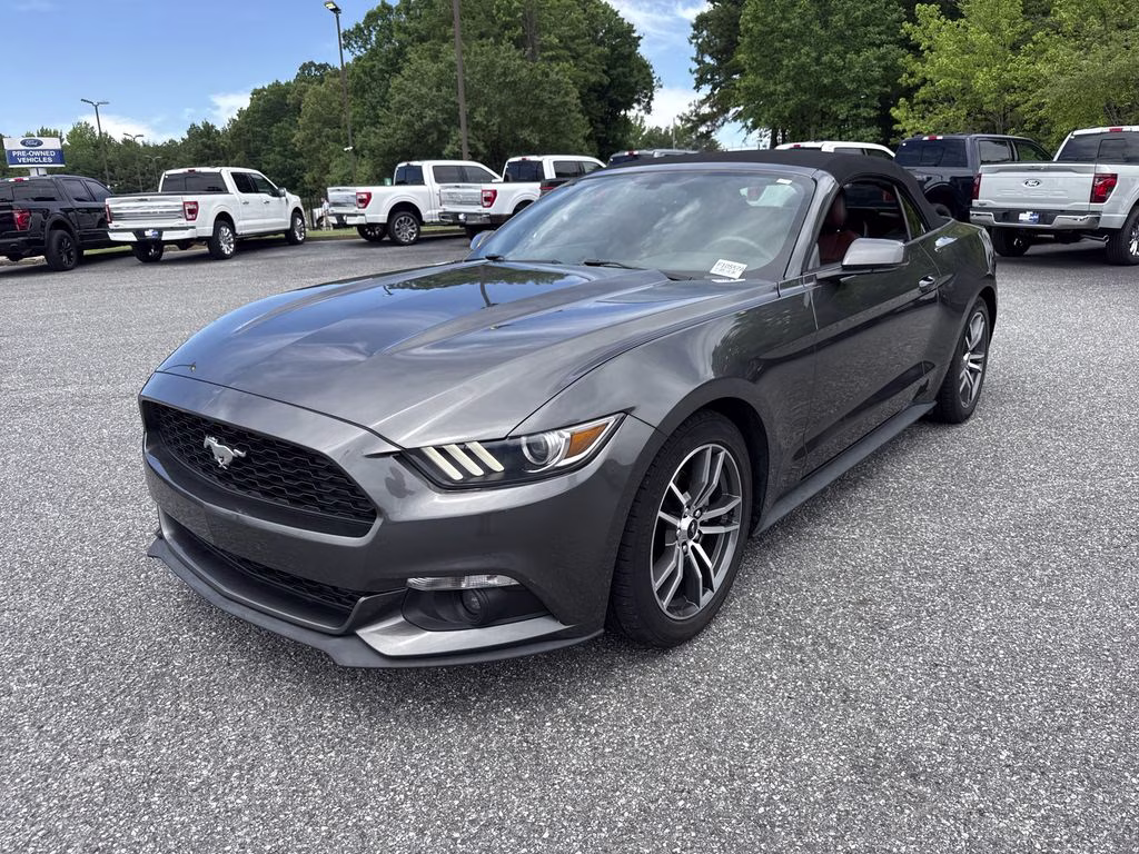2015 Magnetic Metallic Ford Mustang EcoBoost Premium RWD Convertible
