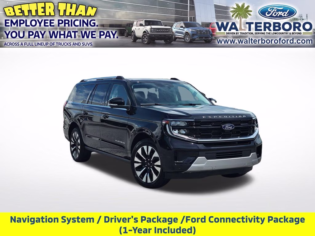 2026 Agate Black Metallic Ford Expedition Max Platinum 4X4 SUV