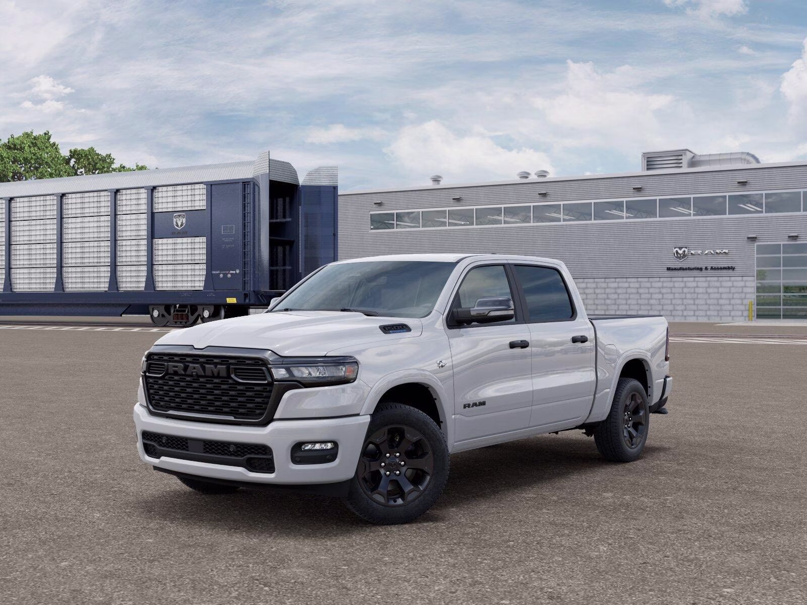 2026 Bright White Clear Coat Ram 1500 1500 Big Horn Crew Cab 4x4 5'7' Box 4X4 Truck
