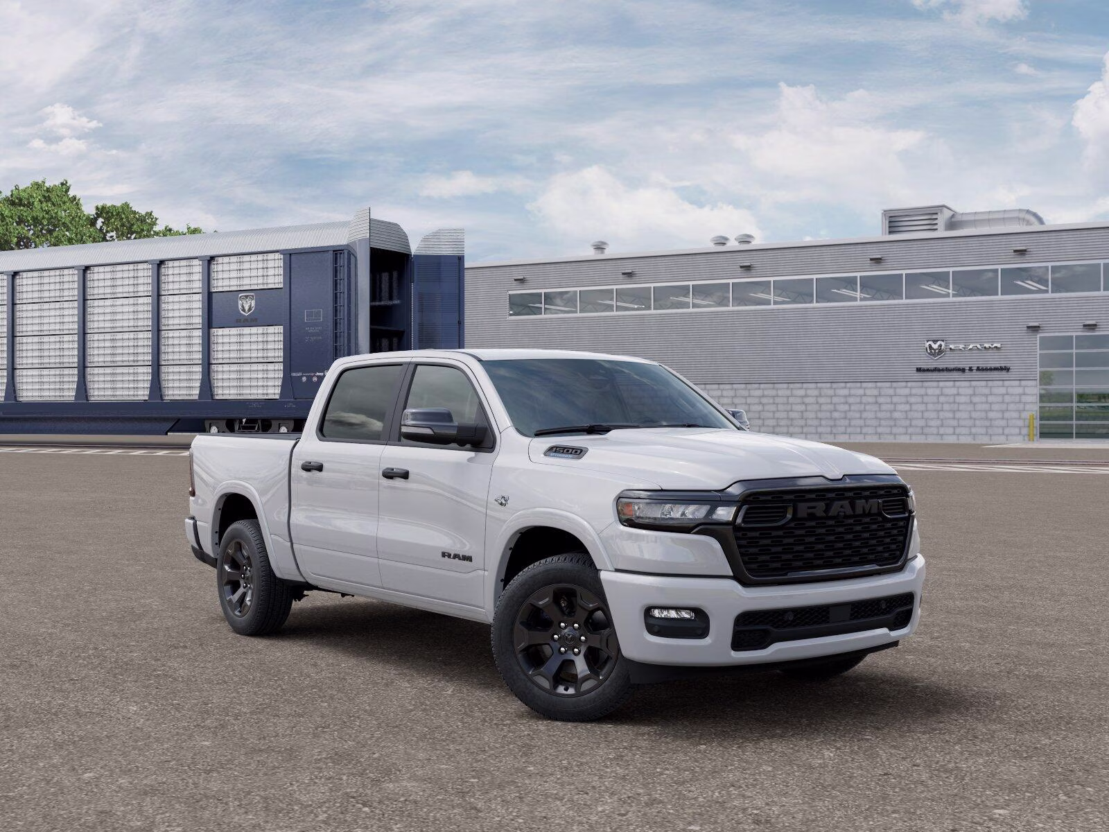 2026 Bright White Clear Coat Ram 1500 1500 Big Horn Crew Cab 4x4 5'7' Box 4X4 Truck