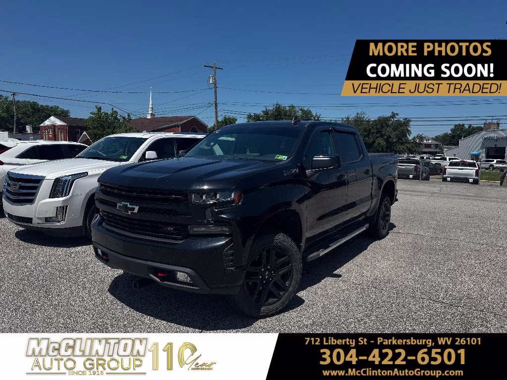 2021 Black Chevrolet Silverado LT Trail Boss 4X4 Truck