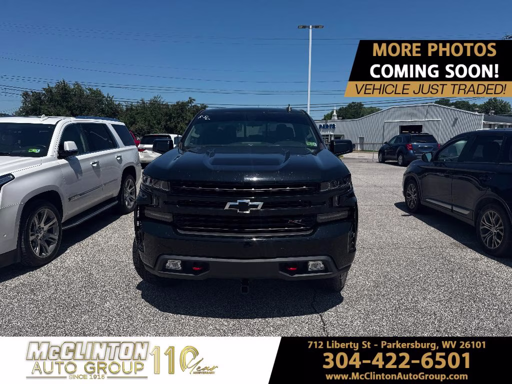 2021 Black Chevrolet Silverado LT Trail Boss 4X4 Truck