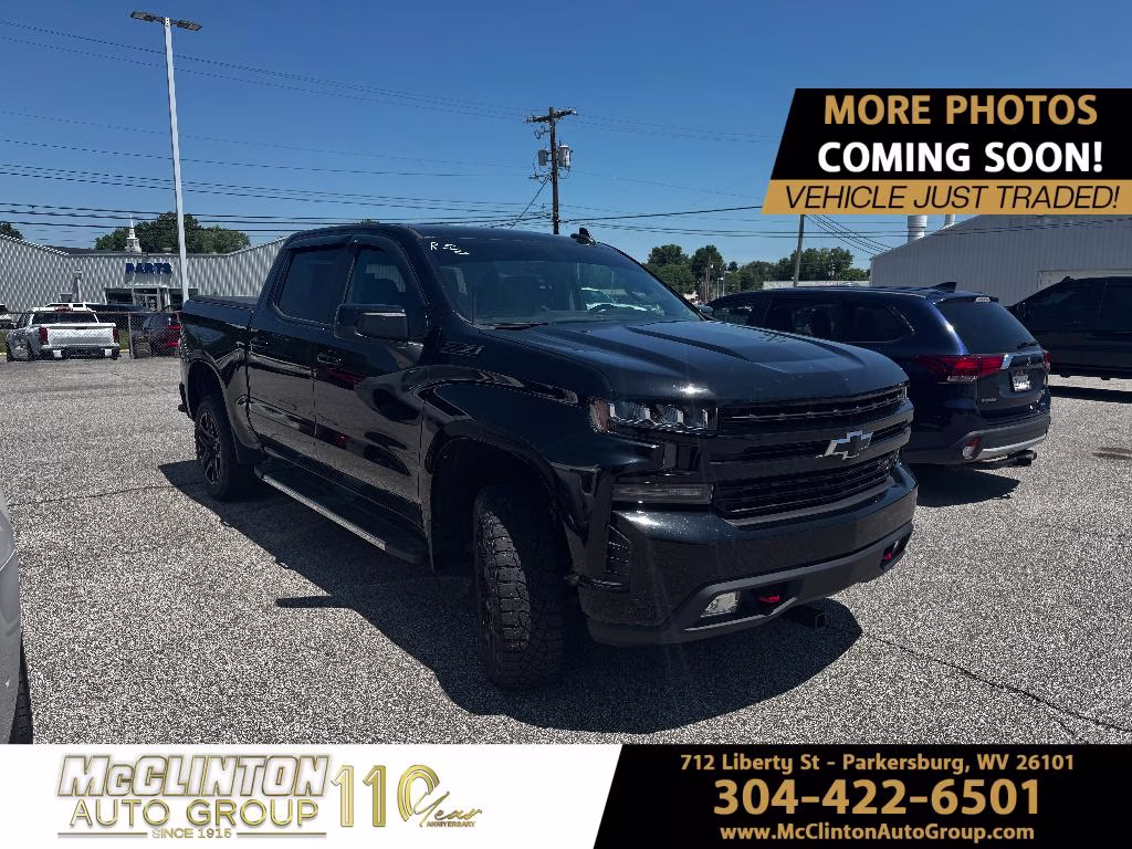 2021 Black Chevrolet Silverado LT Trail Boss 4X4 Truck