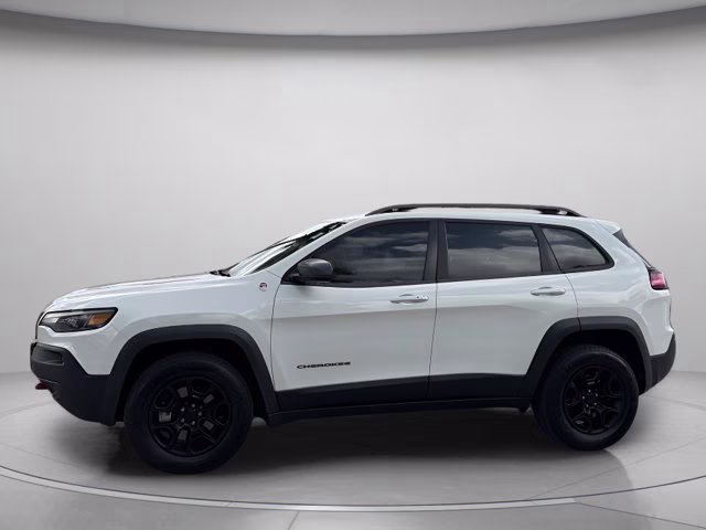 2019 Pearl White Pearlcoat Jeep Cherokee Trailhawk 4X4 SUV