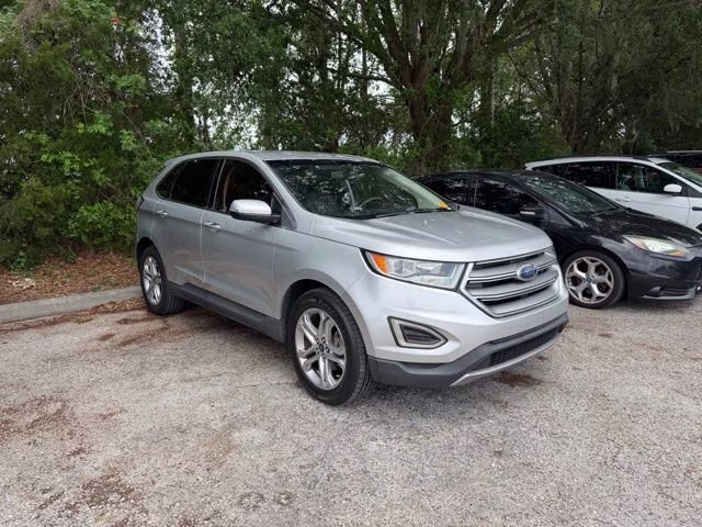 2018 Ingot Silver Ford Edge Titanium FWD SUV
