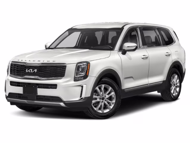 2022 Glacial White Pearl Kia Telluride LX FWD SUV