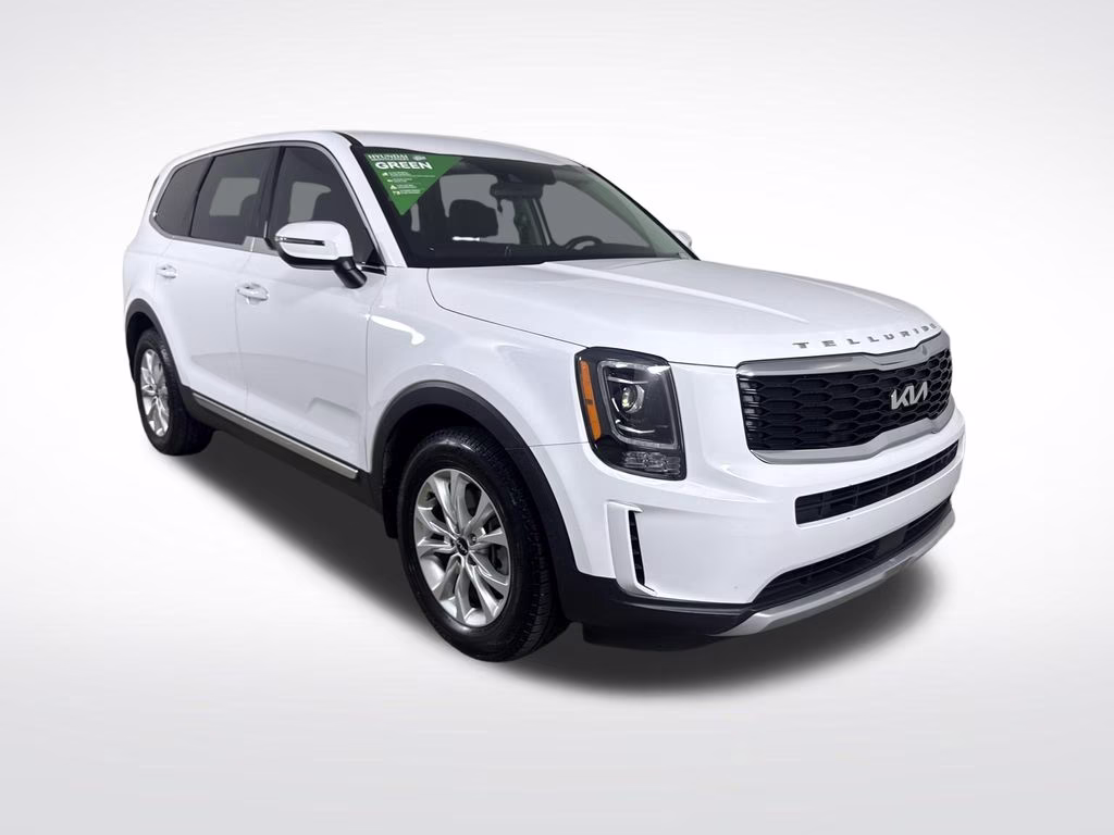 2022 Glacial White Pearl Kia Telluride LX FWD SUV